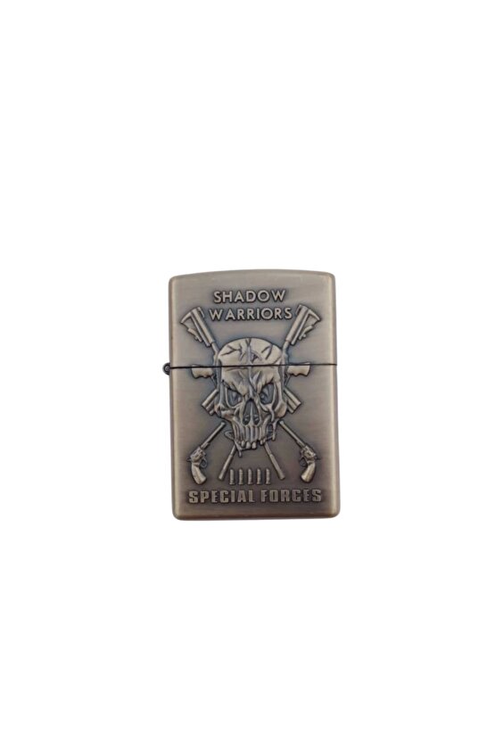Shadow Warriors Special Forces Yazili kabartmali zippo Cakmak