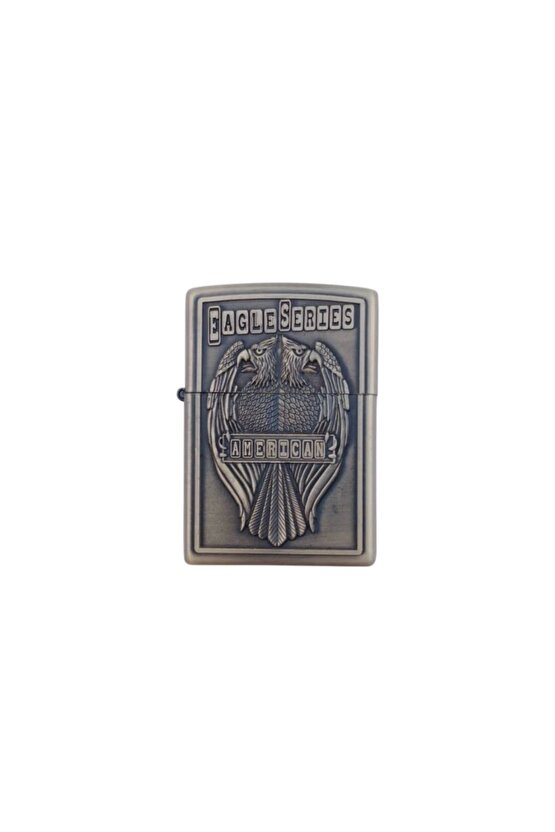 cift basli Eagle Series American yazili kabartmali zippo Cakmak