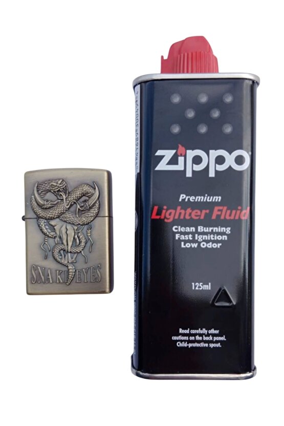 Snake Eyes yazili kabartmali premium zippo Cakmak