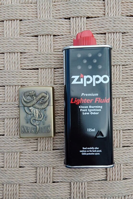 Snake Eyes yazili kabartmali premium zippo Cakmak
