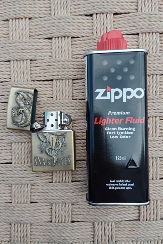 Snake Eyes yazili kabartmali premium zippo Cakmak
