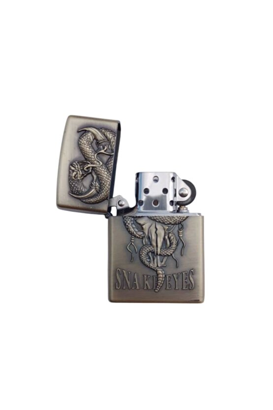 Snake Eyes yazili kabartmali premium zippo Cakmak