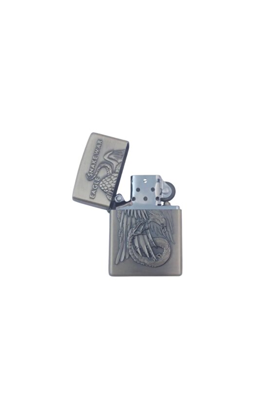 Snake war eagle Yazili kabartmali premium zippo Cakmak