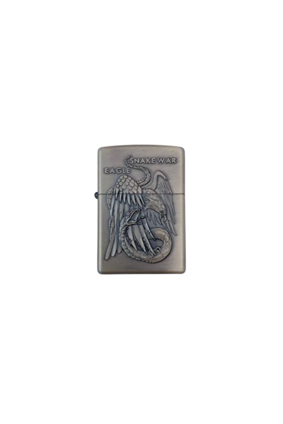 Snake war eagle Yazili kabartmali premium zippo Cakmak