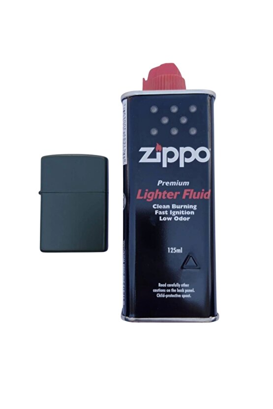 Haki Renkli Benzinli premium zippo Cakmak