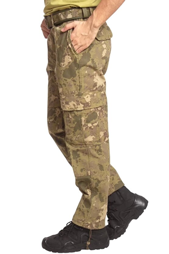 Kara Kuvvetleri Yeni Kamuflaj Renkli Kargo Cepli Airsoft Taktik Pantolon