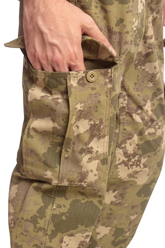 Kara Kuvvetleri Yeni Kamuflaj Renkli Kargo Cepli Airsoft Taktik Pantolon