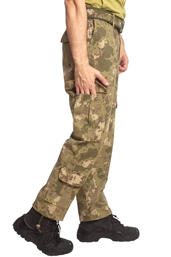 Kara Kuvvetleri Yeni Kamuflaj Renkli Kargo Cepli Airsoft Taktik Pantolon