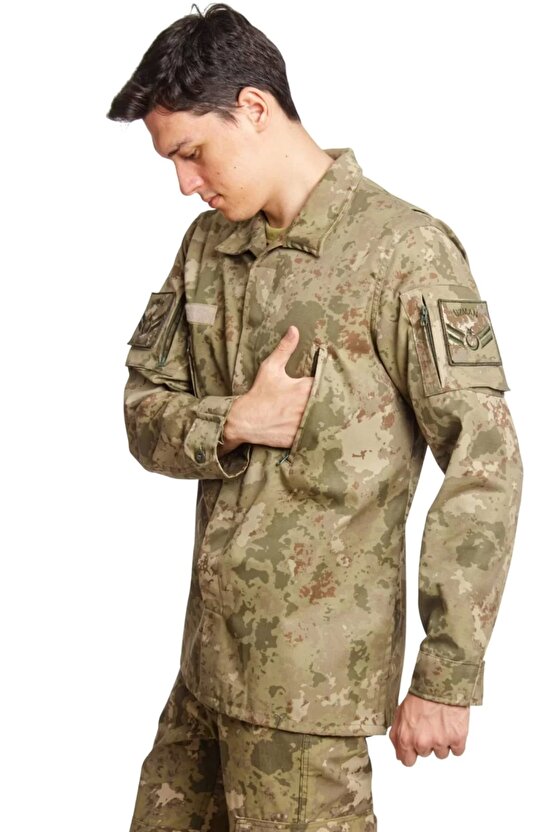Kara Kuvvetleri Yeni Kamuflaj Renkli Uzun Kollu Taktik Gomlek Long Sleeve Camouflage