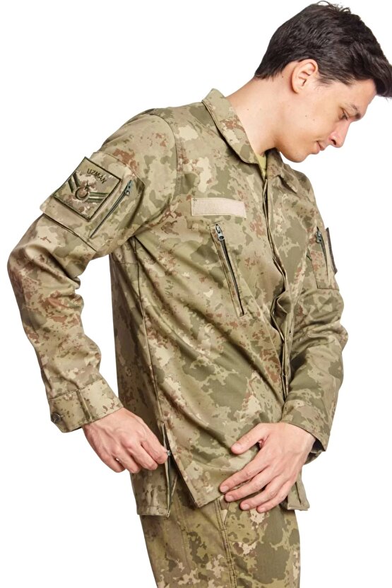 Kara Kuvvetleri Yeni Kamuflaj Renkli Uzun Kollu Taktik Gomlek Long Sleeve Camouflage