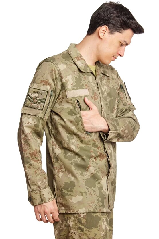 Kara Kuvvetleri Yeni Kamuflaj Renkli Uzun Kollu Taktik Gomlek Long Sleeve Camouflage