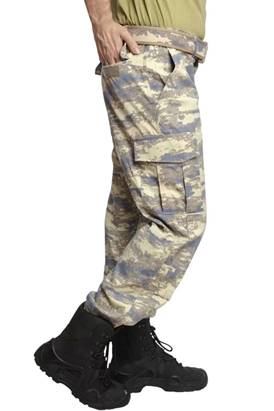 Hava Kuvvetleri Yeni Kamuflaj Renkli Kargo Cepli Airsoft Taktik Askeri Pantolon