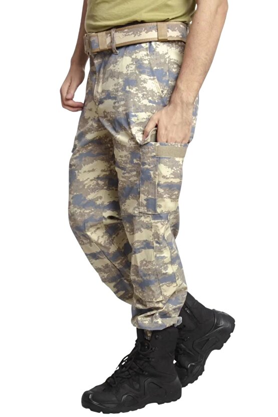 Hava Kuvvetleri Yeni Kamuflaj Renkli Kargo Cepli Airsoft Taktik Askeri Pantolon