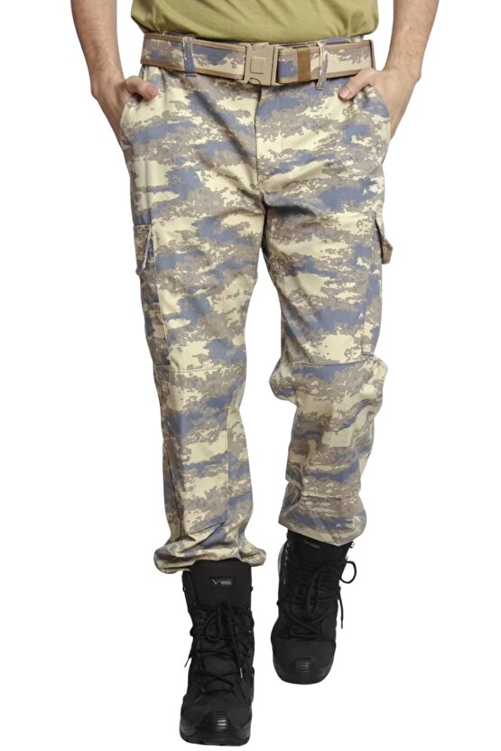 Hava Kuvvetleri Yeni Kamuflaj Renkli Kargo Cepli Airsoft Taktik Askeri Pantolon