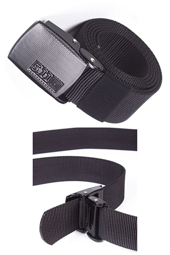 120 CM Siyah Renkli Kaliteli organik Tactical Metal Tokali 5.11 Palaska Taktik Kemer