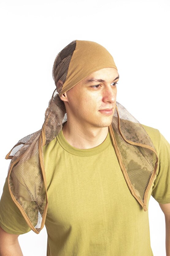 Kamuflaj Renkli Fileli Ucgen Kalitei Bandana