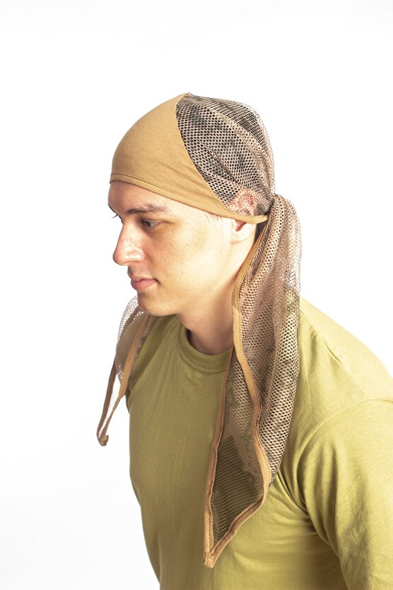 Kamuflaj Renkli Fileli Ucgen Kalitei Bandana