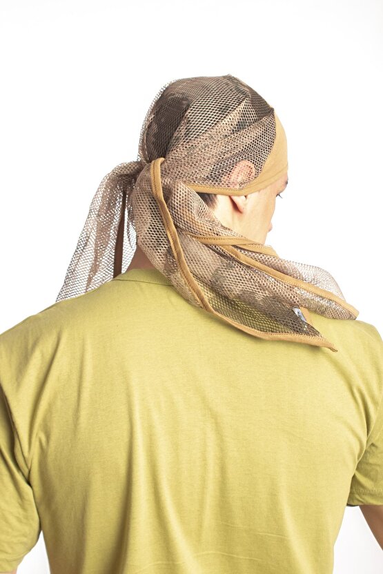 Kamuflaj Renkli Fileli Ucgen Kalitei Bandana