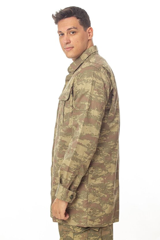 Kara Kuvvetleri Kamuflaj Renk Uzun Kollu Gomlek Long Sleeve Camouflage