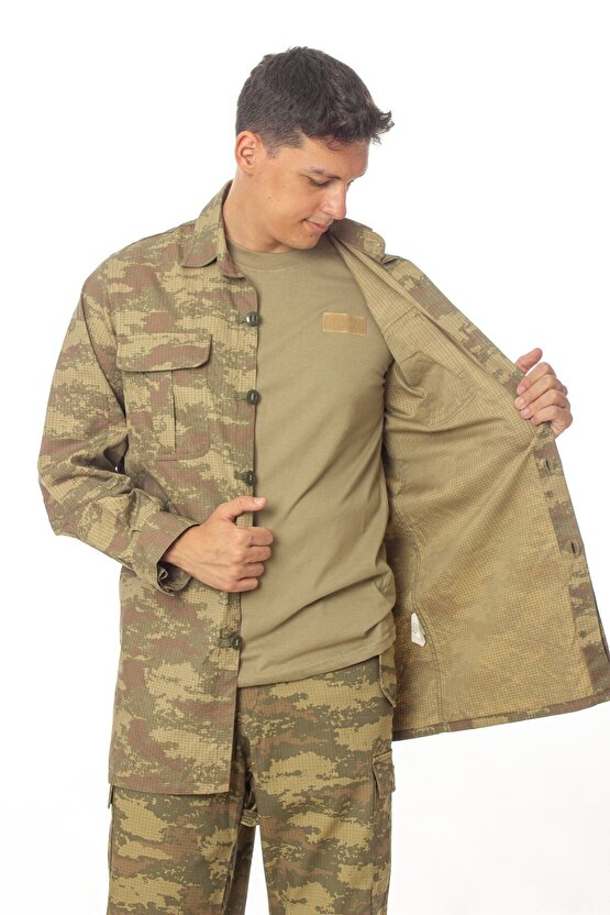Kara Kuvvetleri Kamuflaj Renk Uzun Kollu Gomlek Long Sleeve Camouflage