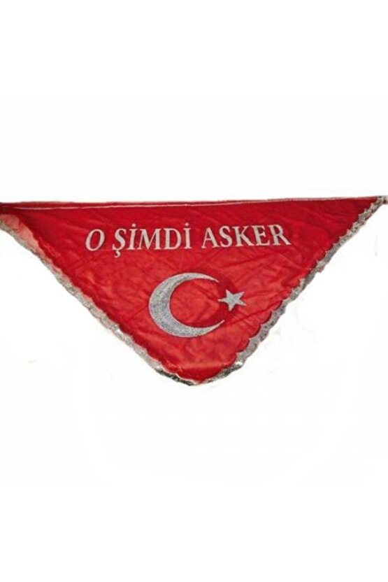 Kirmizi Beyaz Ayyildiz O Simdi Asker Yazili Islemeli Kaliteli Sal