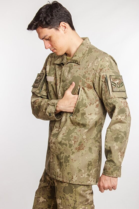 Kara Kuvvetleri Kamuflaj Renk Uzun Kollu Gomlek Long Sleeve Camouflage