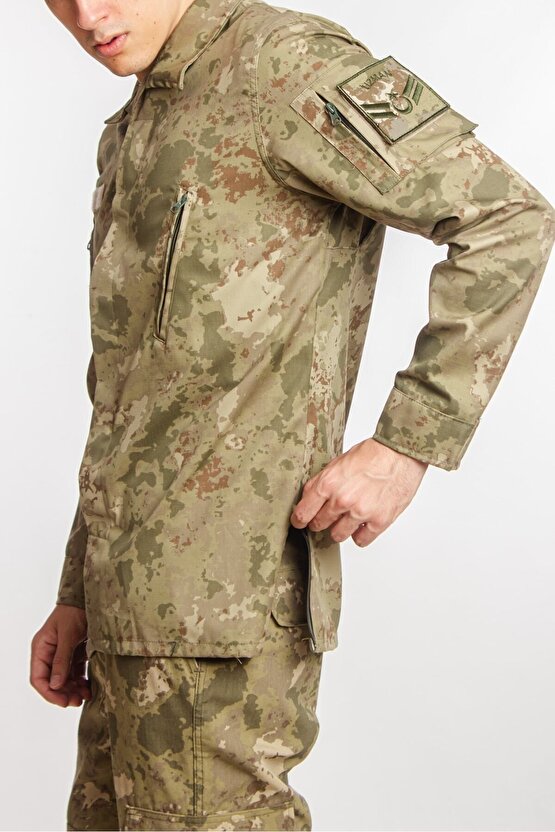 Kara Kuvvetleri Kamuflaj Renk Uzun Kollu Gomlek Long Sleeve Camouflage