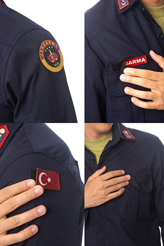 Jand. Asayiş Lacivert Renkli Rengi Solmayan Uzun Kollu Taktik Gömlek