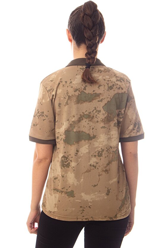 Kisa Kollu Kamuflaj Renkli Jandarma Egitim T-shirt