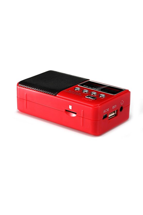 Mini Fm Radyo Şarjlı Bluetooth Speaker Sd Kart Usb Girişli Kablosuz Hoparlör Deprem Radyosu
