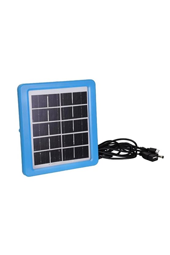 5V 2W GÜNEŞ PANELİ ÇOKLU ŞARJ KABLOSU İLE BİRLİKTE KAMP BALIK DOĞA SOLAR ŞARJ PANELİ 3 METRE KABLO