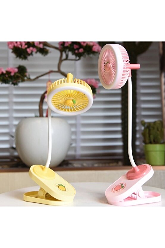 ŞARJLI MANDALLI FAN MİNİ VANTİLATÖR BEBEK ARABASI SERİNLETİCİ MİNİ KLİMA LED IŞIKLI