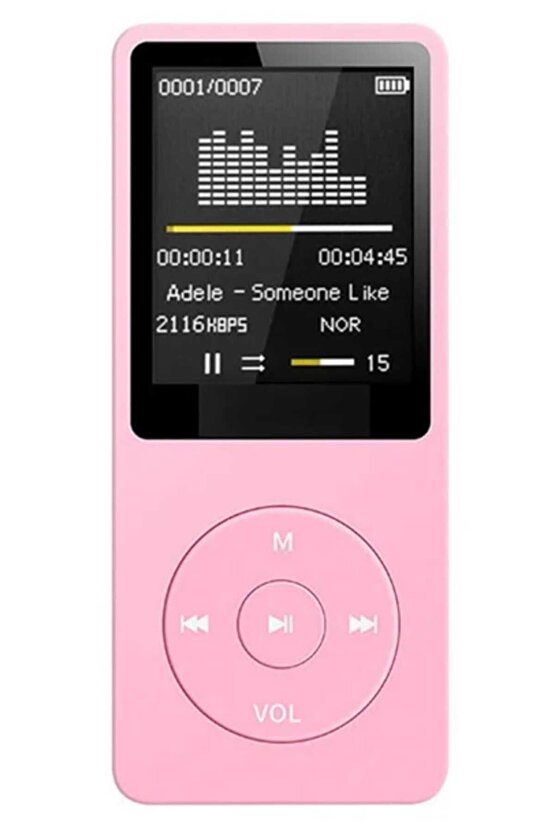 8GB HAFIZA KARTLI BLUETOOTHLU MP3 ÇALAR SES KAYIT FM RADİO DAHİLİ HOPARLÖR EKRANLI MÜZİK ÇALAR