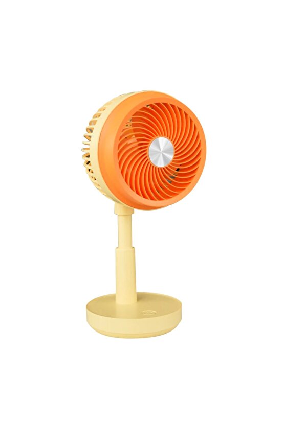 Masaüstü Şarjlı Fan 3 Kademeli Taşınabilir Vantilatör Led Işıklı Serinletici Mini Klima Fan