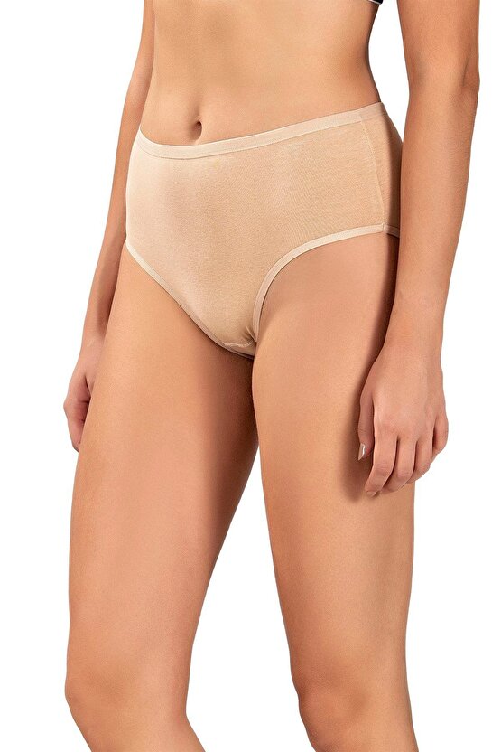 12 li Kadın Ten Pamuklu Bikini Külot 652
