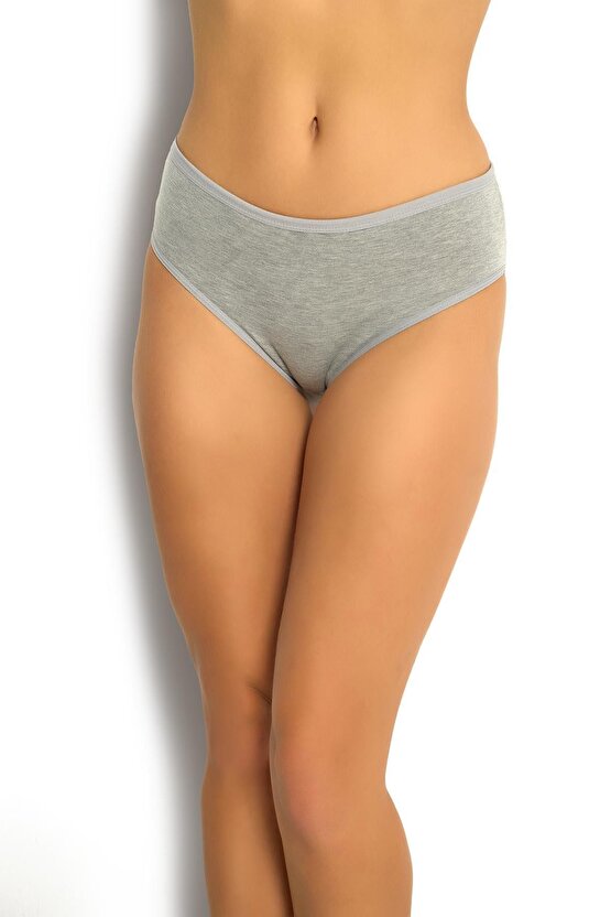 6 lı kadın Gri Pamuklu Bikini Külot 652