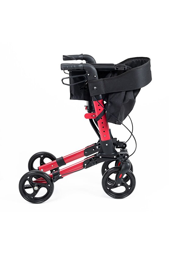 Rolatör WS-9102 Kırmızı Lüx Alüminyum