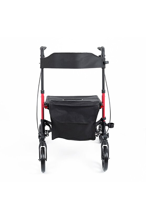 Rolatör WS-9102 Kırmızı Lüx Alüminyum