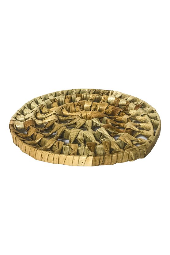 Rattan Hasır Dekoratif Bardak Altlığı 12 Li 100% El Yapımı