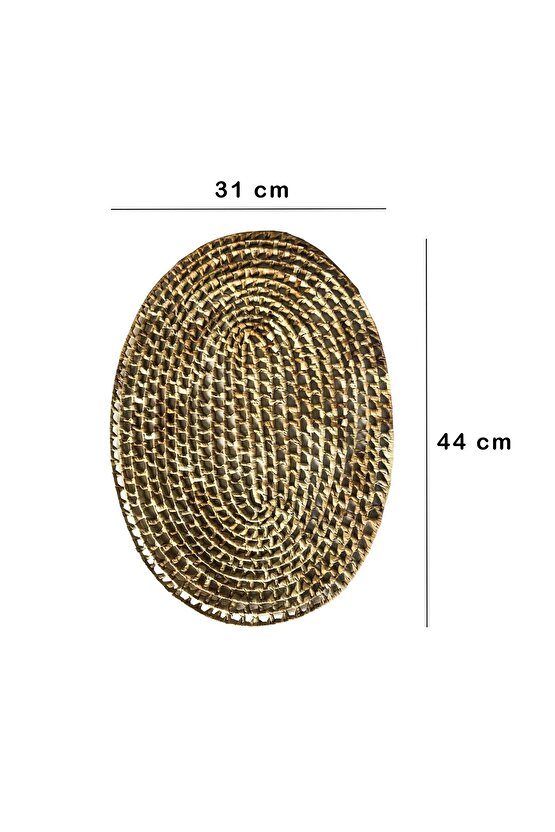 Rattan Hasır Dekoratif Supla Amerikan Servis 100% El Yapımı Oval Büyük