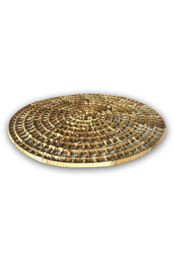 Rattan Hasır Dekoratif Supla Amerikan Servis 100% El Yapımı Yuvarlak Büyük