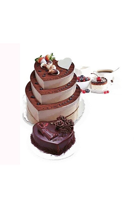 Narkalıp Kalp Kek Kalıbı Çap 23cm Derinlik 6cm