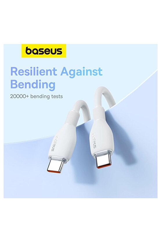 Pudding Serisi Hızlı Şarj ve Data Kablosu USBden Type-c USB-Cye 6 Amper 100W, 1,2m