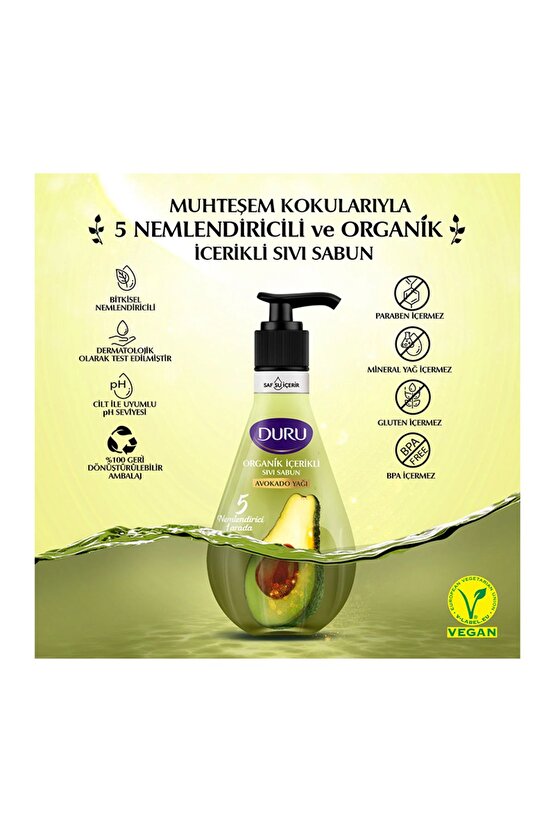 Organik Içerikli Sıvı Sabun 500ml,avokado