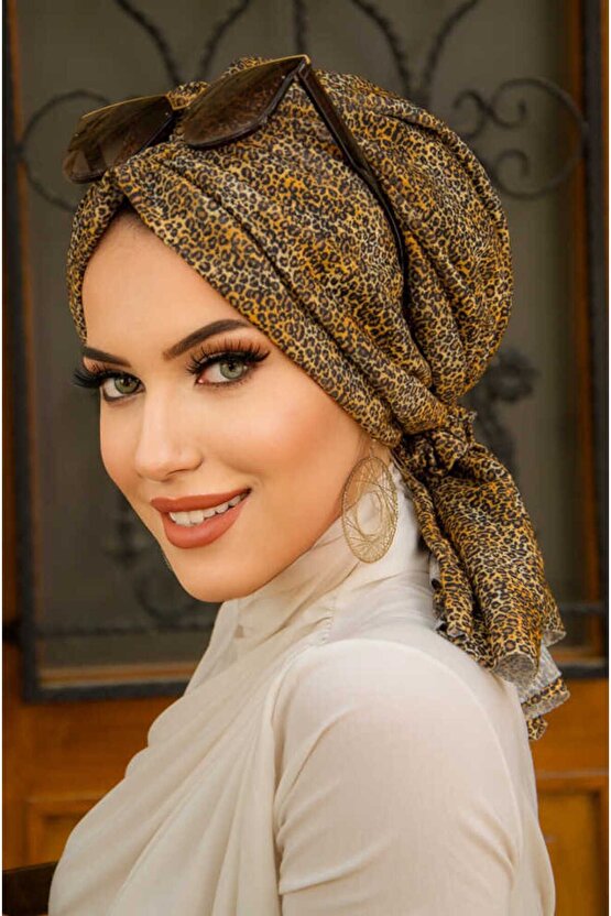 Bej Leopar Tokalı Bone
