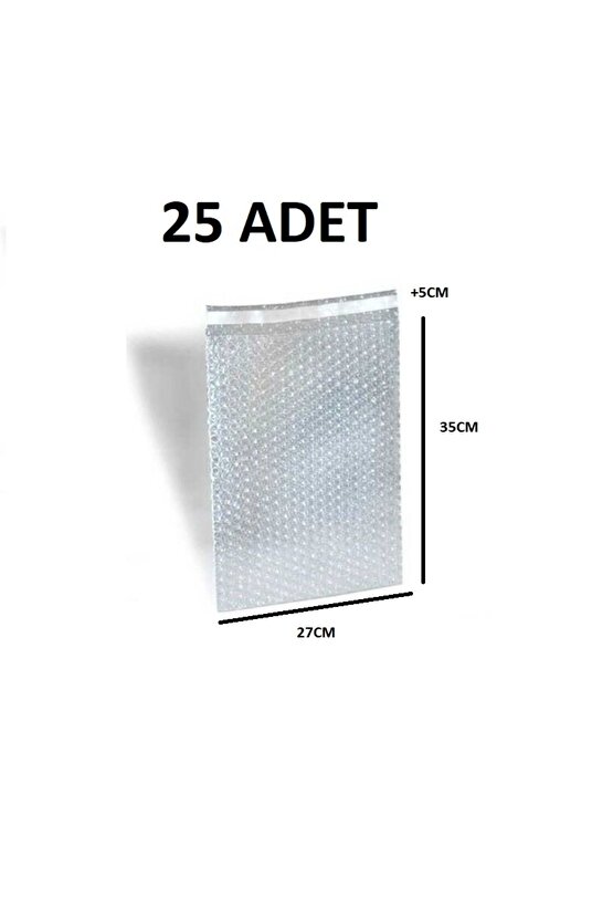 1. Kalite Balonlu Naylon Bantlı Kargo Poşeti - 27cm x 35cm+5cm - Patpatlı Kargo Poşeti - 25ADET