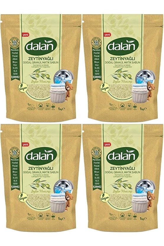 Granül Zeytinyağlı Sabun 1000 gr 4 Adet