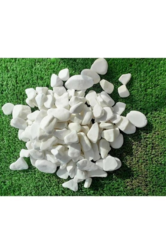 Beyaz Dolomit Taş 10 Kg 2-4 Cm Dere Çakıl Taşı Bahçe Peyzaj Süs Taşı Saksı Teraryum Akvaryum Taş