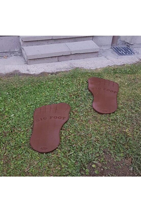Çim Ayak Izi Taşı Plastik sağ+sol Kahverengi 55x30 Cm