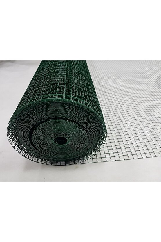 Pvc Kaplı Puntalı Tel 1,50x25 M Kümes Teli Kafes Teli Çit Teli Bahçe Teli Puntalı Tel Yeşil Tel